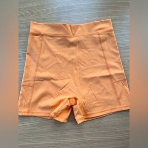 Aerie OFFLINE High Waisted Orange Shorts Mesh Pocket Size L